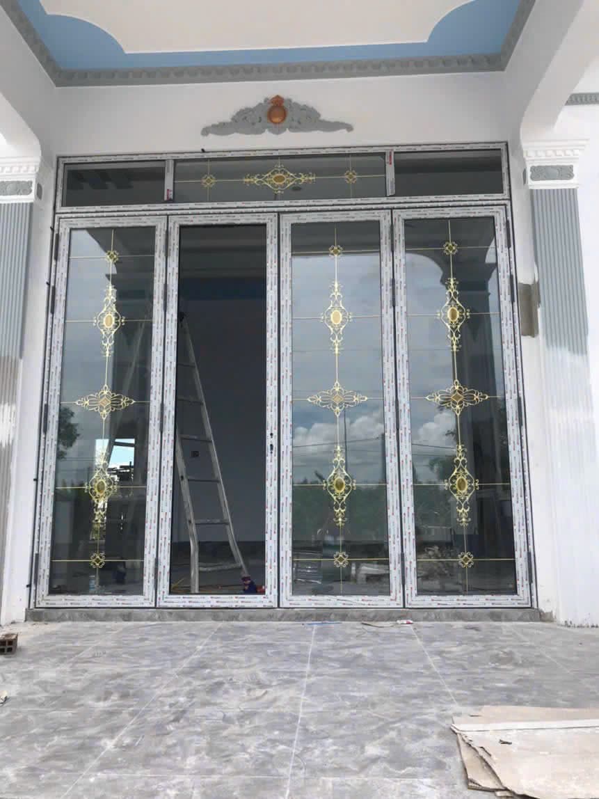 Cửa nhôm lùa + cửa kính hoa văn — ảnh 2