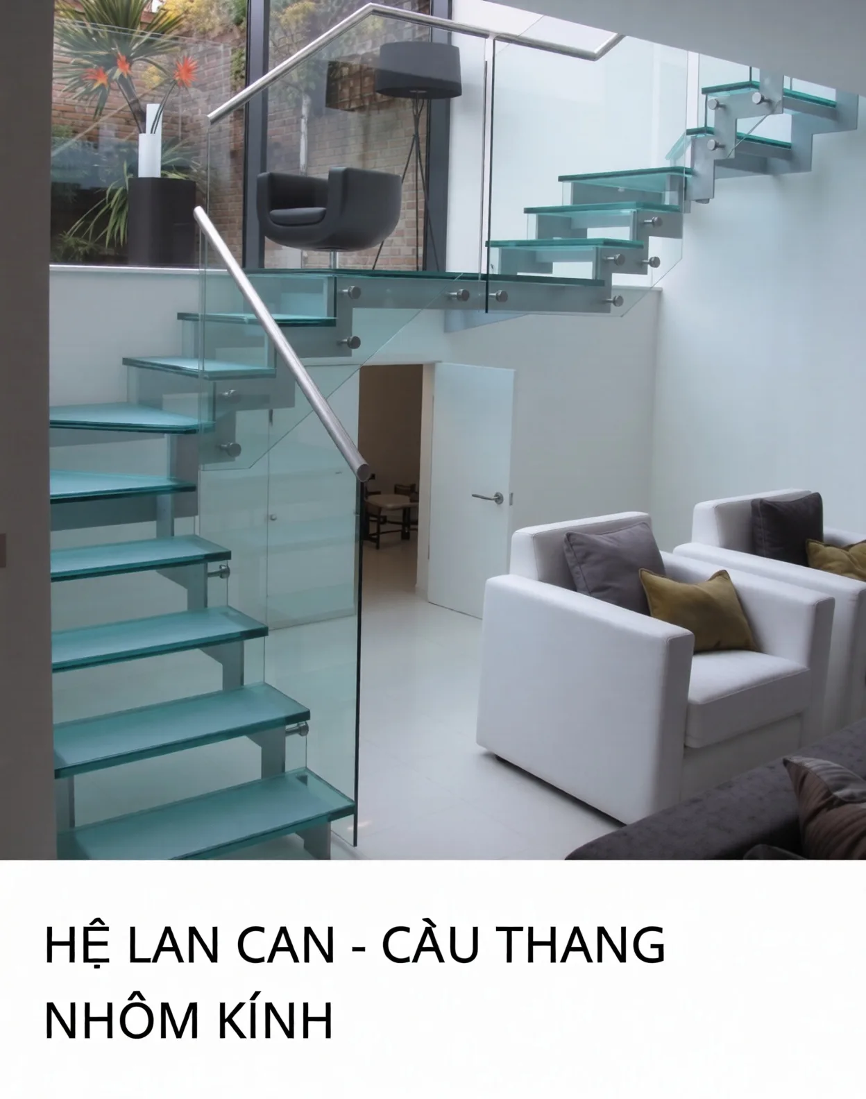 Hệ Lan Can – Cầu Thang Nhôm Kính — lắp đặt tại Cần Thơ